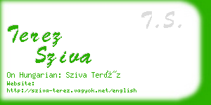 terez sziva business card